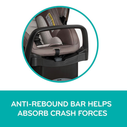 Evenflo Pivot Modular Travel System with LiteMax Preemie and Infant Car Seat (Casual Gray)