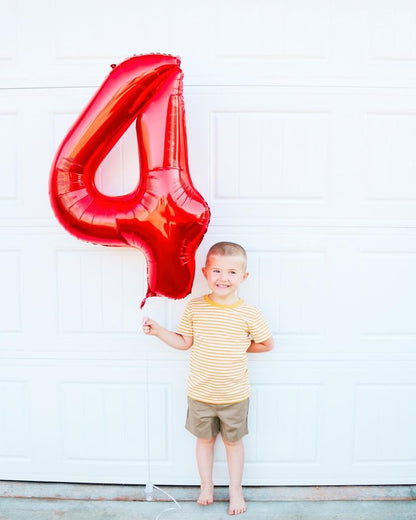 Red Number 10 Balloon 40 inch, 10 Number Balloons, 10th Red Birthday Decorations, 10 Year Old Girls Boys Party Supplies