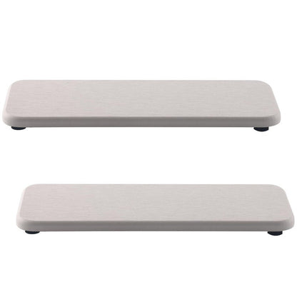 NiuYichee 2 Pcs Water Absorbing Stone Trays, Kitchen/Bathroom Sink Soap Dish, Diatomite Tray Used for Hand Soap & Cosmetic Bottles in The Modern Home, 3.54" W x 9" L, White