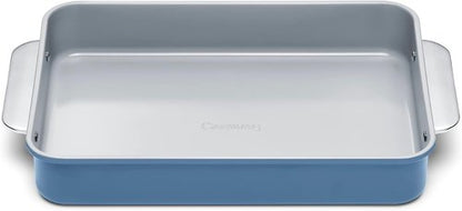 Caraway Non-Stick Ceramic 9”x13” Rectangle Pan - Naturally Slick & Non-Toxic - Perfect for Brownies & Lasagnas - Slate