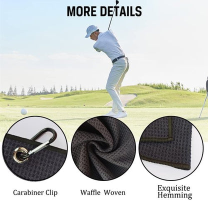 ERHACHAIJIA Yes I'd Have A Retirement Plan Embroidered Golf Towel with Clip. Funny Golf Accessories Gifts for Men Women Golfer Grandma Grandpa Mom Dad, Birthday Retirement