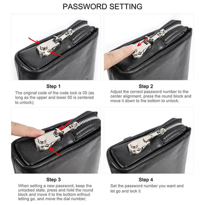 CONTACTS Clutch Purse Bag Leather for Men Anti Theft Wristlet Handbag Wallet Multiple Compartments Card Phone Holder Travel Bag