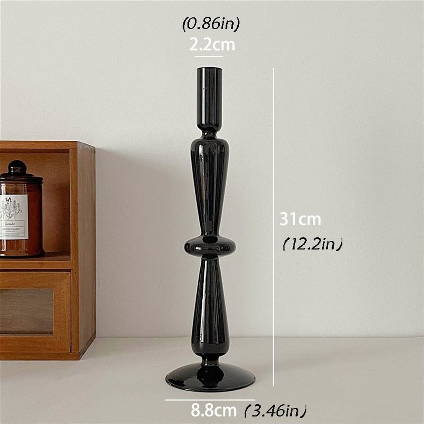 cfycfy987 Candelabra European Glass Candle Holders Light Luxury High-end Fashion Ornaments Miserable Decoration Candlestick Candle Sticks Holder(A)