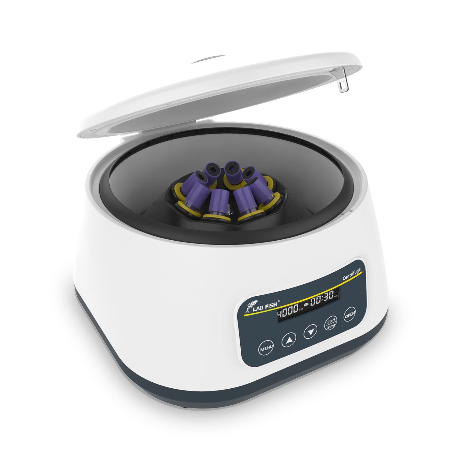 LAB FISH Centrifuge Machine LC-400PRO 2ml/5ml/10ml/15ml Lab Test Tubes | Low Speed Control 500-5000RPM,Max 2683xg | Timer Function 30sec-59min