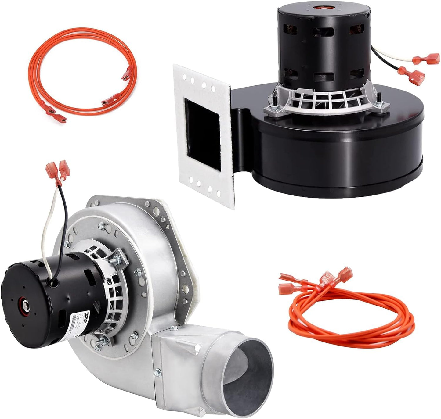 Criditpid PU-076002B Exhaust Blower & PU-4C442 Convection Blower Fan Kit for Englander 25-PDVC, 55-SHP10 Pellet Stoves, with Gasket.