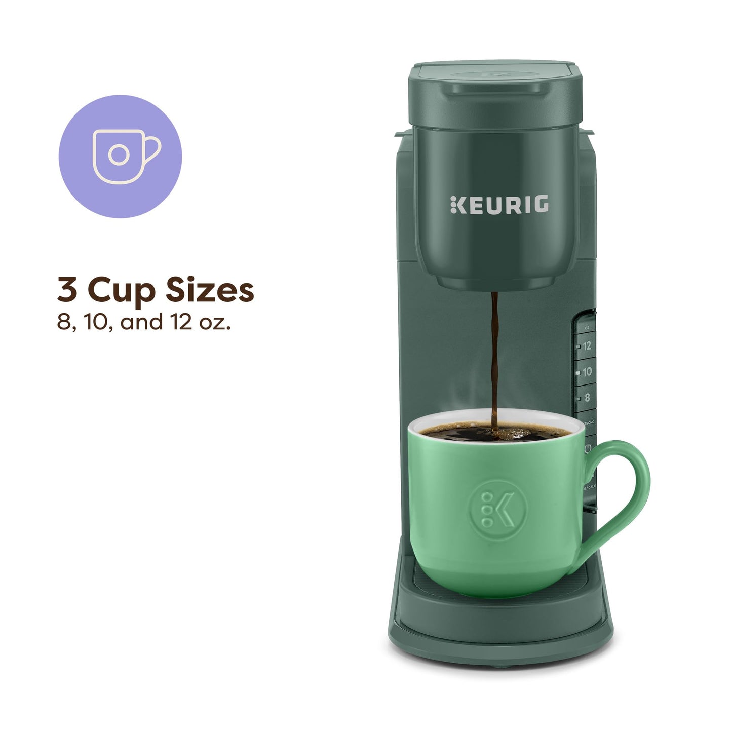 Keurig K-Express Single Serve K-Cup Pod Coffee Maker, 3 Brew Sizes, Strong Button Feature, 42oz Removable Reservoir, Black
