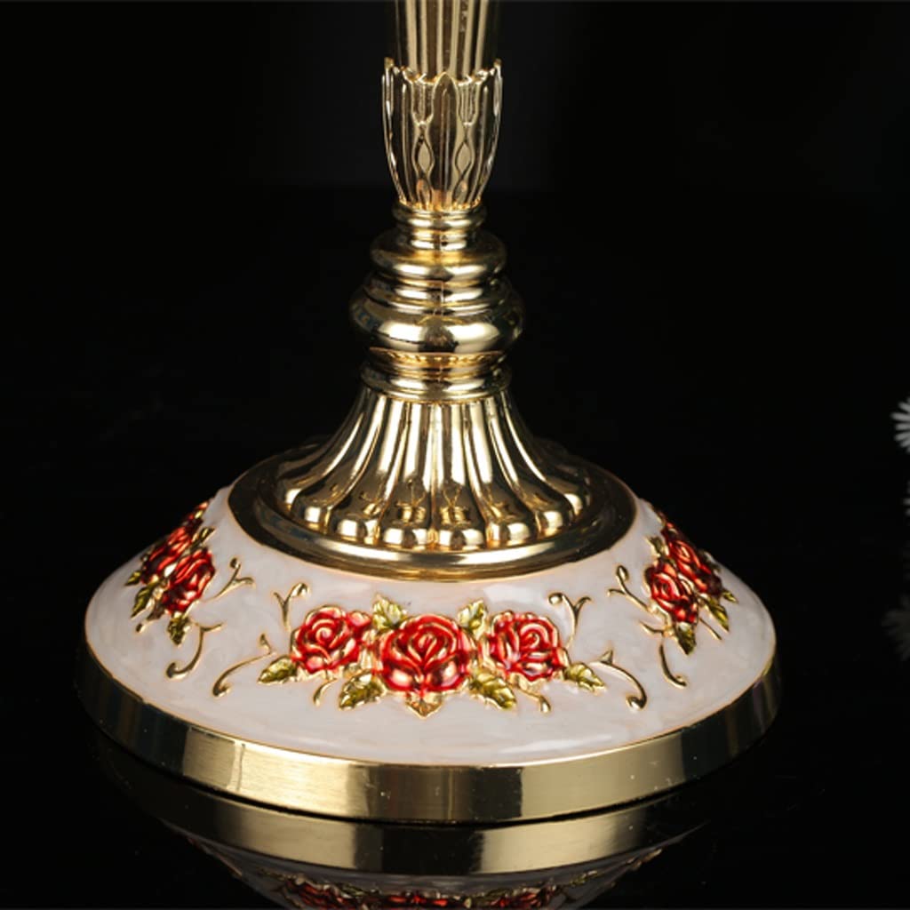 WAOCEO Candlestick Holders European Candle Holder Creative Alloy Candle Holder Retro Home Decoration Romantic Wedding Candle Light Dinner Candle Holder Candle Holders(Color:B)