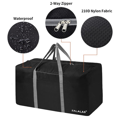 ZALALAS Travel Duffle Bag,96L Extra Large Duffel Bag Lightweight,Waterproof Duffel Bag for Men Women,Black