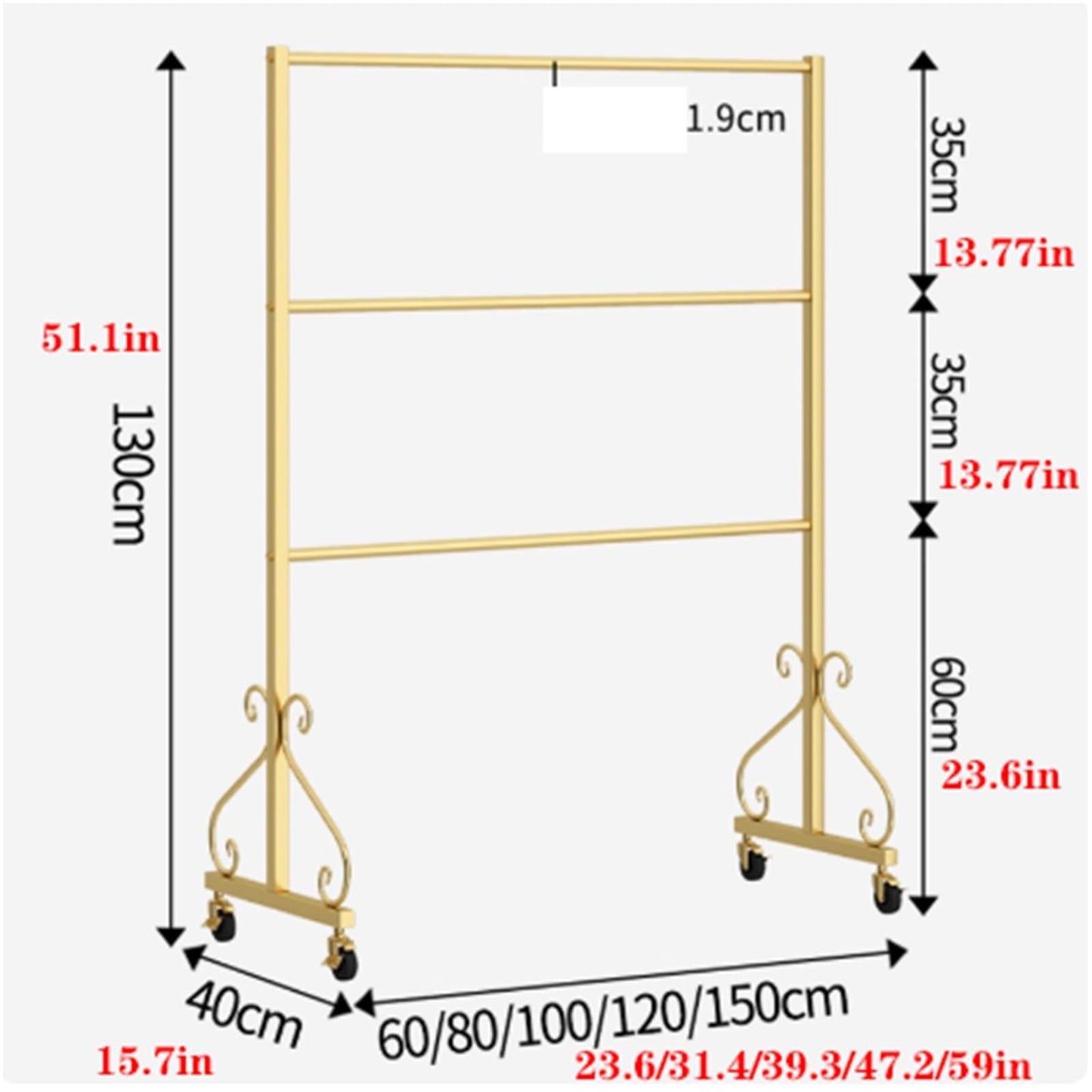 Lingerie Bra Rack with Wheels, Metal, 3 Tier Underwear Display Stand, Anti-Slip, Retail Showshelves, Commercial Clothing Store Shelf, for Shorts, Hats, Sock(Silver,120 * 40 * 130cm