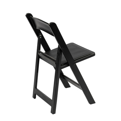 Real Relax Black Resin Folding Chairs with Cushion - Comfortable Foldable Plastic Chair - Stackable Chairs with Padded Seats - Indoor/Outdoor Chairs for Events, 600lbs Capacity(10 Pack)
