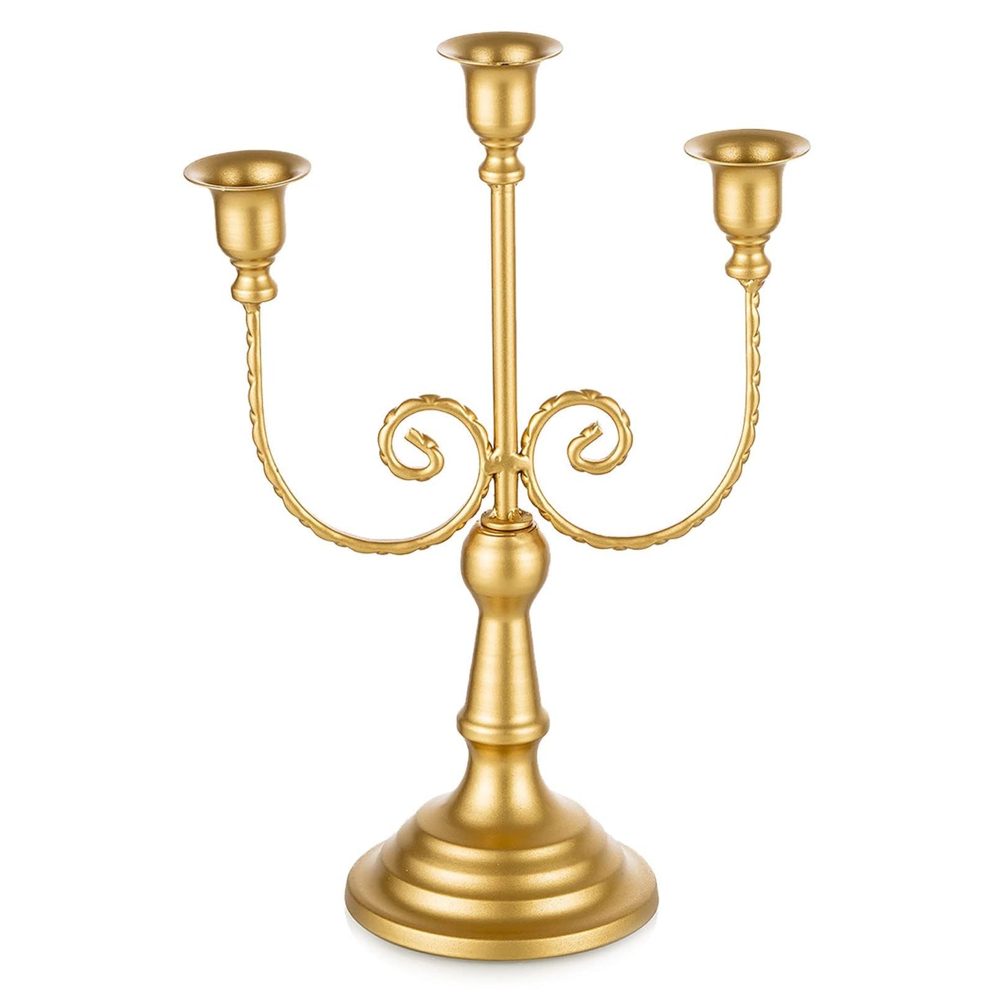 Romadedi Candelabra Black Candle Holders: 3 Arm Halloween Candlestick Holder 11.8" Gothic Home Decor for Party Table Centrepiece Mantel Christmas