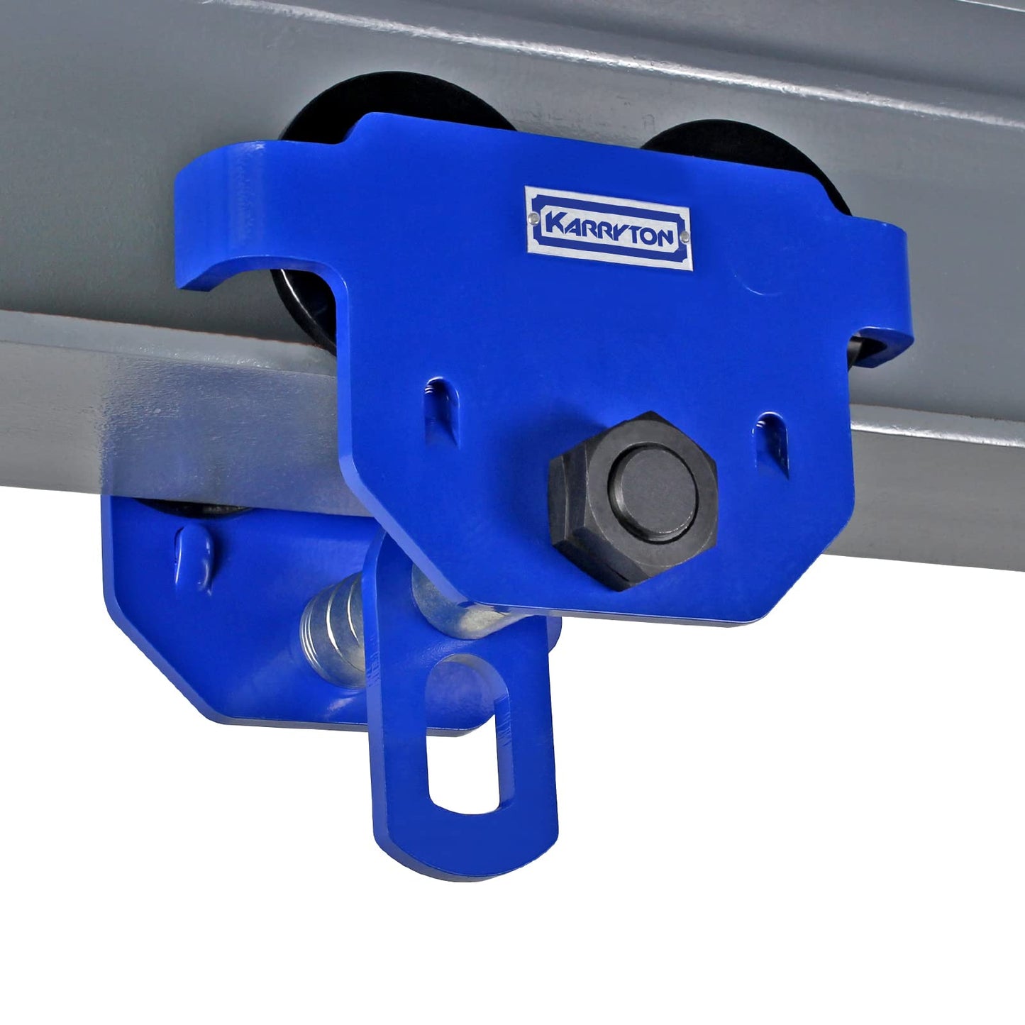 KARRYTON 2Ton/4400LB Beam Trolley 3.5 – 8in Adjustable Flange Width, Heavy Duty Manual Push Trolley w/Dual Track Rollers for Crane Lifts, Garage Hoists, Straight/Curved I Beams