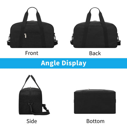 Small Gym Bag 14 inch lightweight Carry On Mini Duffel Bag for Travel Sport - Black