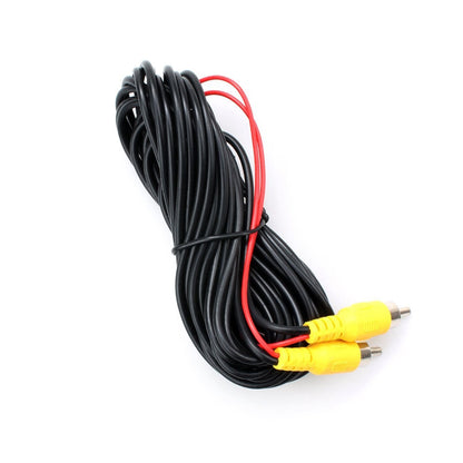 DALLUX Backup Camera RCA Video Cable,Car Reverse Rear View Camera Video Cable with Detection Wire(20FT/6m),AV Extension Cable with RCA Video Female to Female Coupler and Power Cable