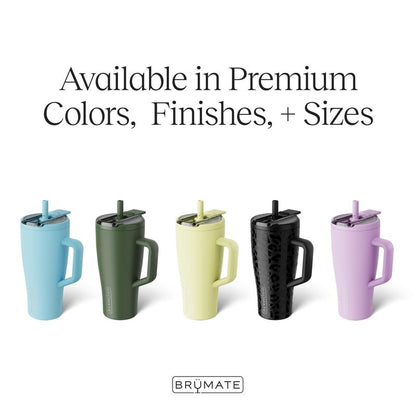 BrüMate Era Flip 30oz Tumbler with 100% Leakproof Covered Straw Lid | Hygienic Covered Straw | Insulated Stainless Steel Water Bottle with Handle | Cup Holder Friendly | BPA-Free (Lilac Dusk)