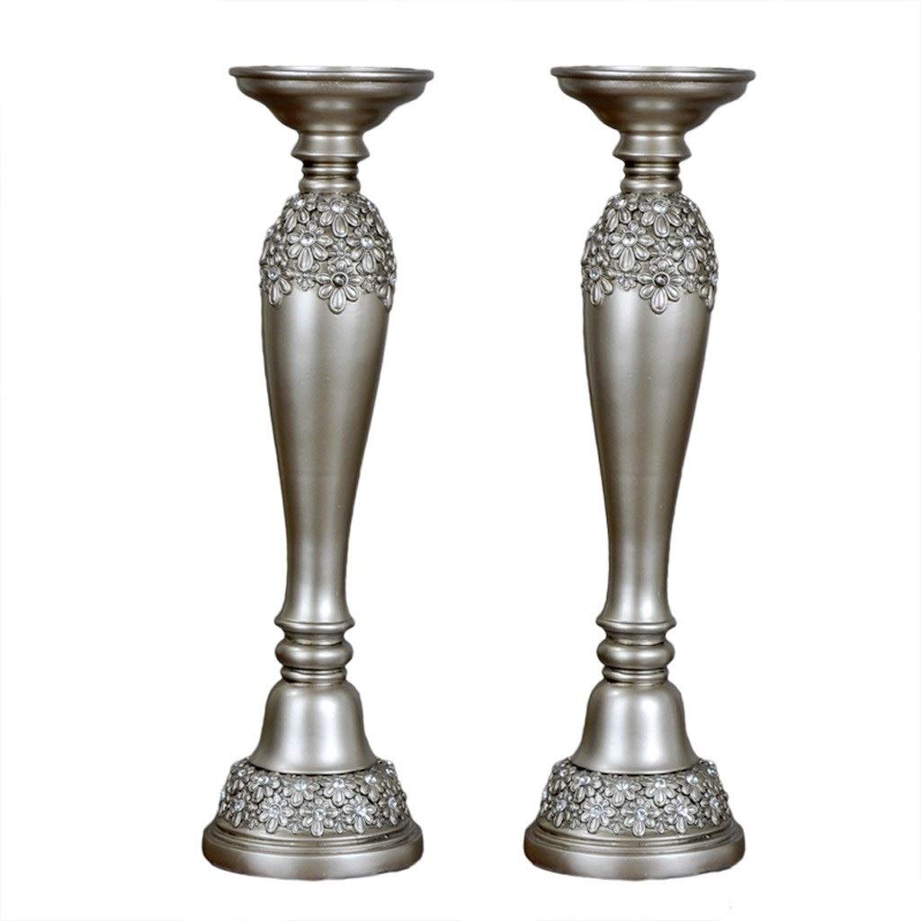 XILIN-1987 Candle Holderss Home Candle Holder Crafts Romantic Ornaments Wedding New House Decoration Candlestick Pair Decorative Candlestick (Size : B)