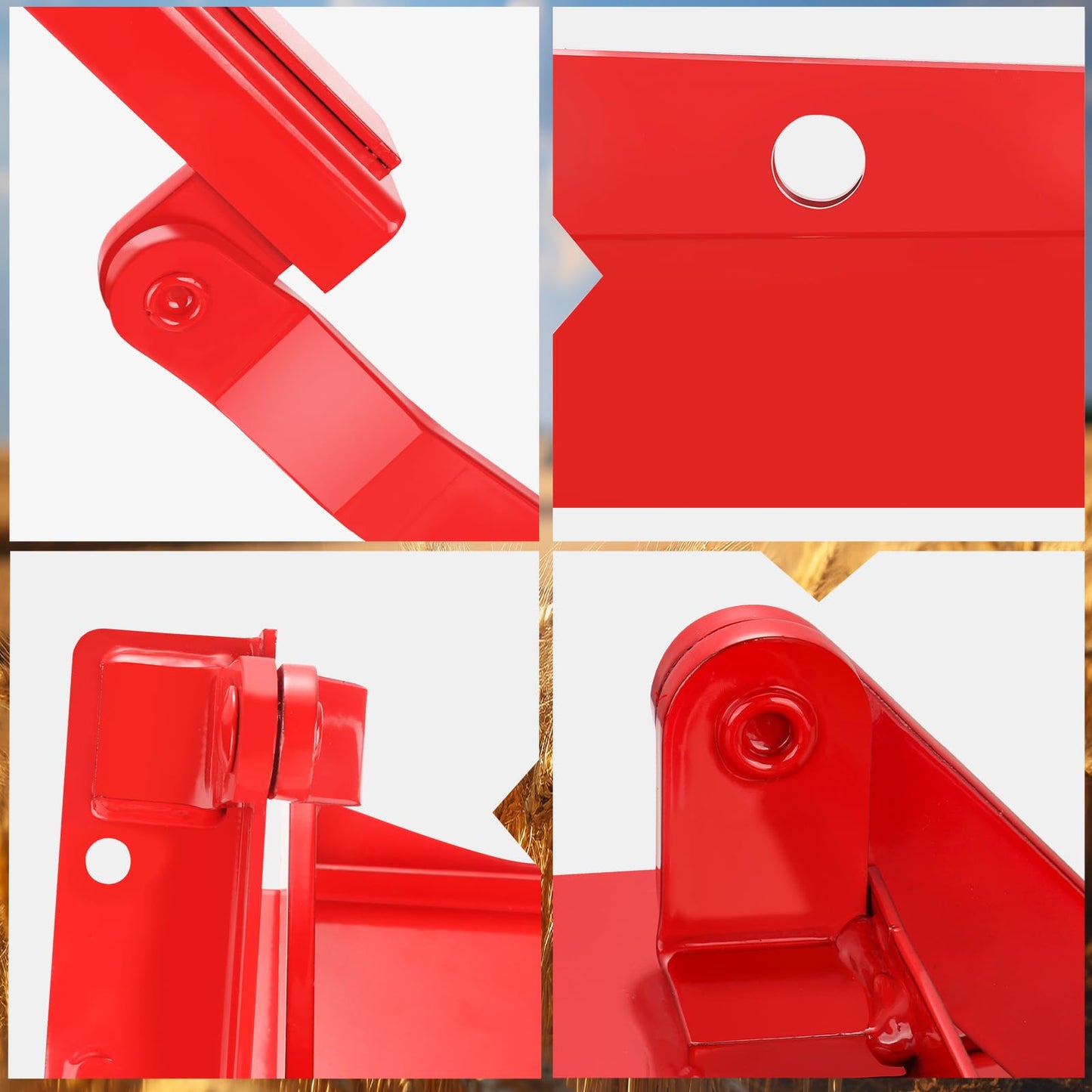 Selvora Sliding Grain Gate, 9 inch x 9 inch Red Manual Grain Bed Truck Slide Gate for Grain Kit Compatible with Sliding Gates Pickup Truck Bed Slide Hardware for Sliding Gates