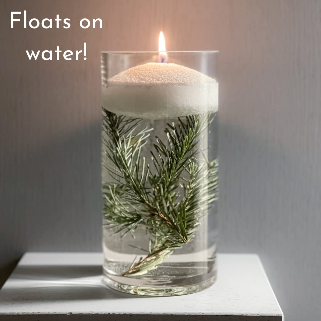 Foton Pearled Candle 18 Oz - Festive Fir Christmas Tree Scented Non Toxic Long Lasting Powder Wax Sand Candles up to 120 Hours - Refillable Pearl Candle Sand with 30 Wicks