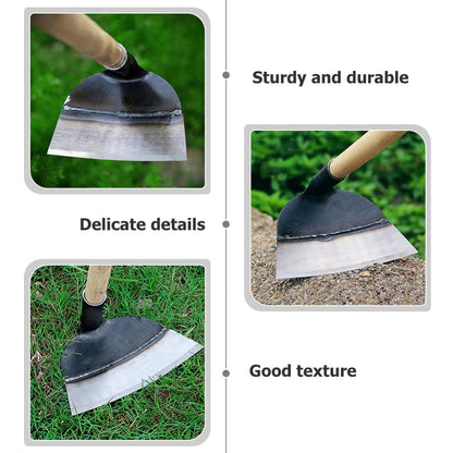 DOITOOL Heavy Duty Garden Hoe Tool Solid Steel Hand Hoe for Weeding Digging Soil Loosening and Planting in Backyard and Farm