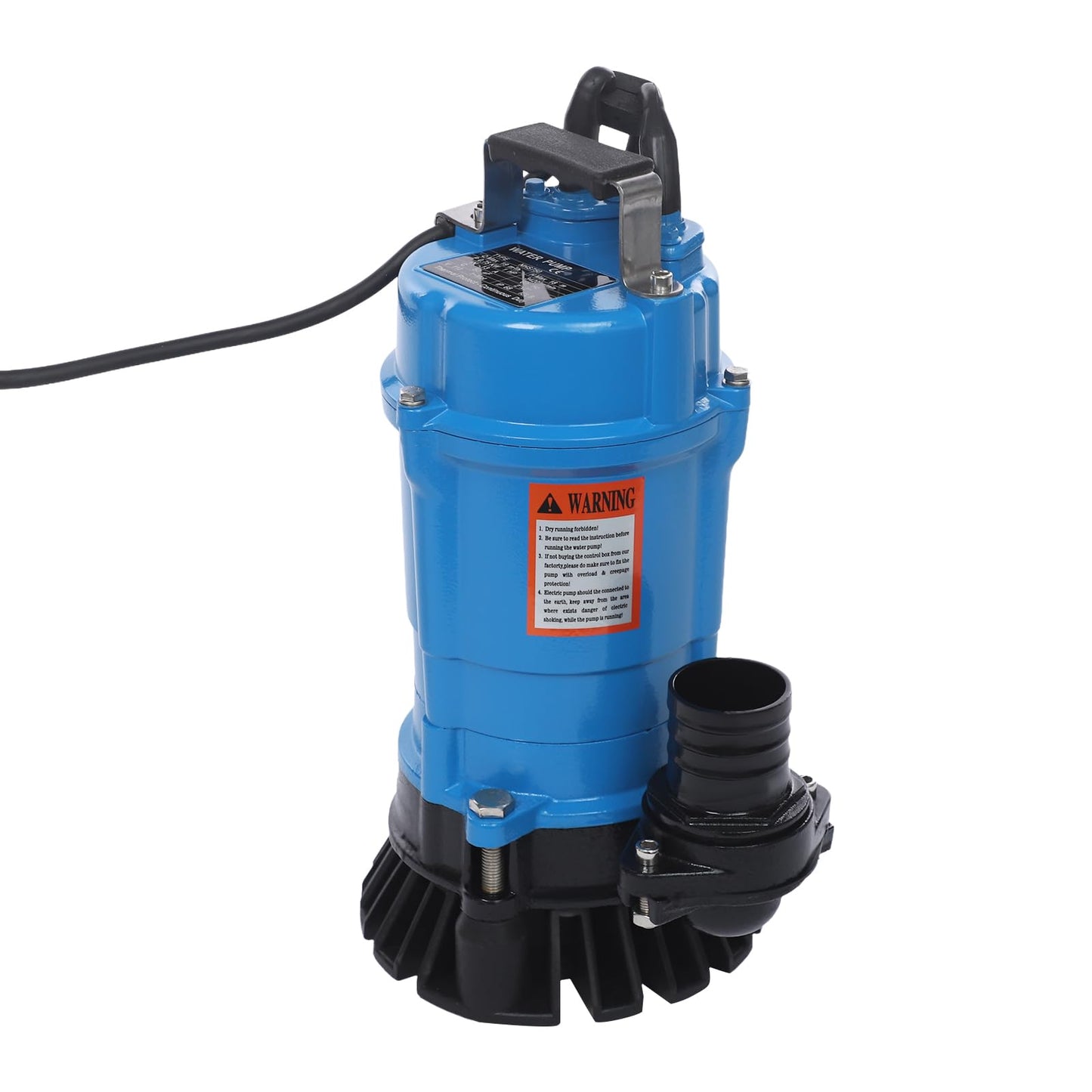 banborba 1 HP Submersible Trash Pump, 110V Submersible Sump Pump, Sewage Pump with 59 ft Max Lift, Drain Dirty Clean Water for Pools, Garden, Pond, Basement, Flooded Area - Blue