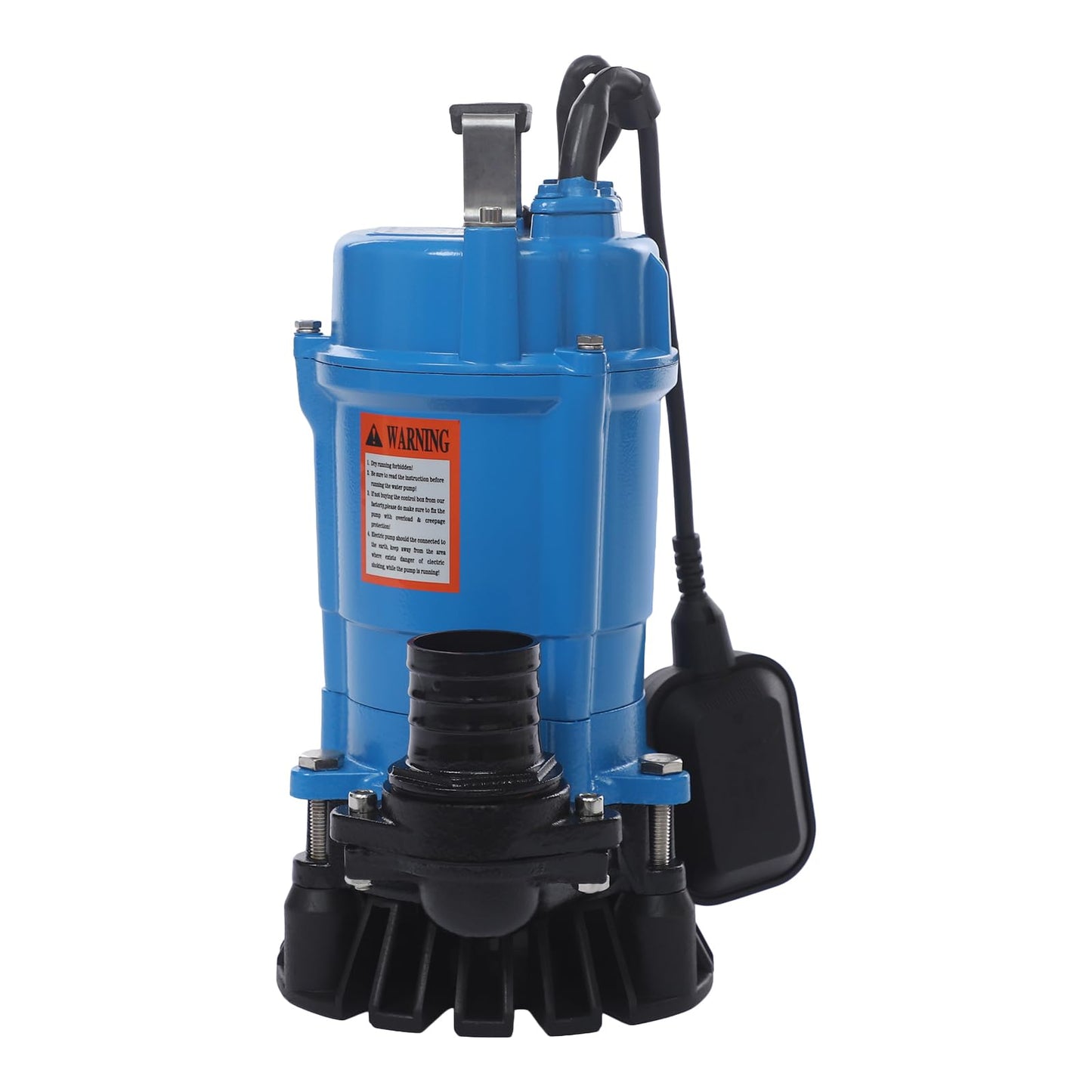 banborba 1 HP Submersible Trash Pump, 110V Submersible Sump Pump, Sewage Pump with 59 ft Max Lift, Drain Dirty Clean Water for Pools, Garden, Pond, Basement, Flooded Area - Blue