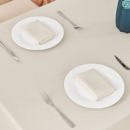 Veblandy 2 Pack Rectangle Tablecloth, 60x120 inch, Water Resistant Wrinkle Free Linen Textured Table Cloth Washable, Decorative Fabric Table Cover for Dining, Party and Camping, Beige