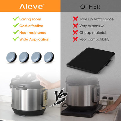 Aieve Appliance Sliders, 8 Pcs Small Appliance Slider for Countertop, Self Adhesive Home Finds Caster Wheels Rollers, Kitchen Must Have Gadgets for Stand Mixers, Coffee Makers, Air Fryers