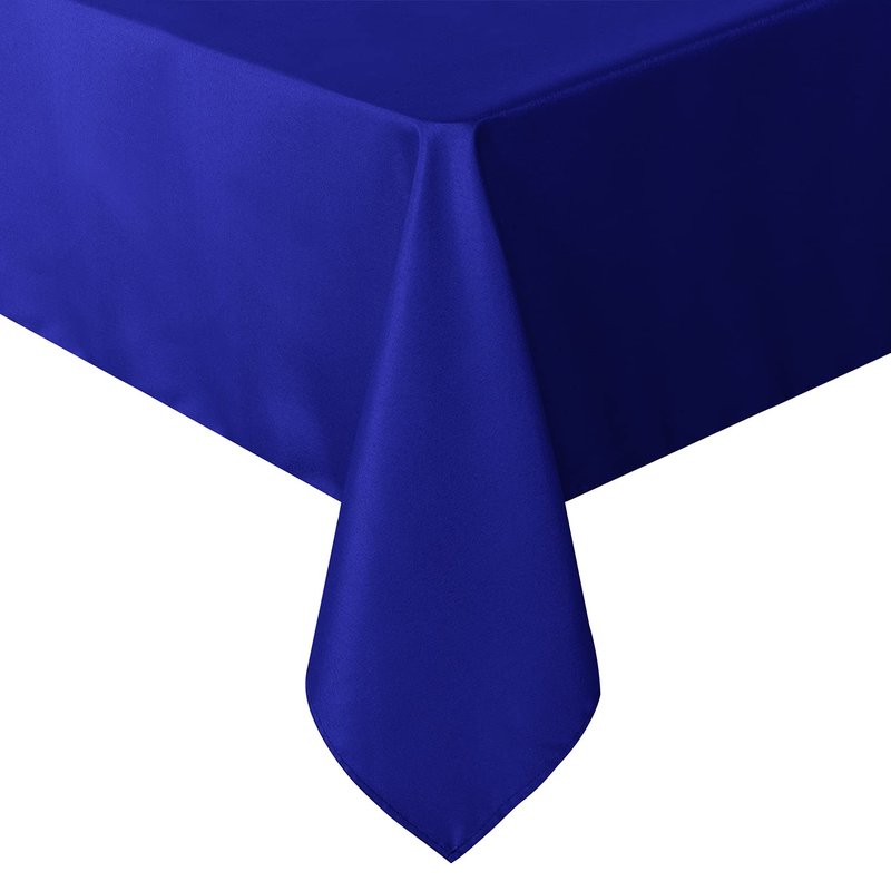 sancua Rectangle Tablecloth - 70 x 120 Inch - Stain and Wrinkle Resistant Washable Polyester Table Cloth, Decorative Fabric Table Cover for Dining Tables, Buffet Parties and Camping, Royal Blue
