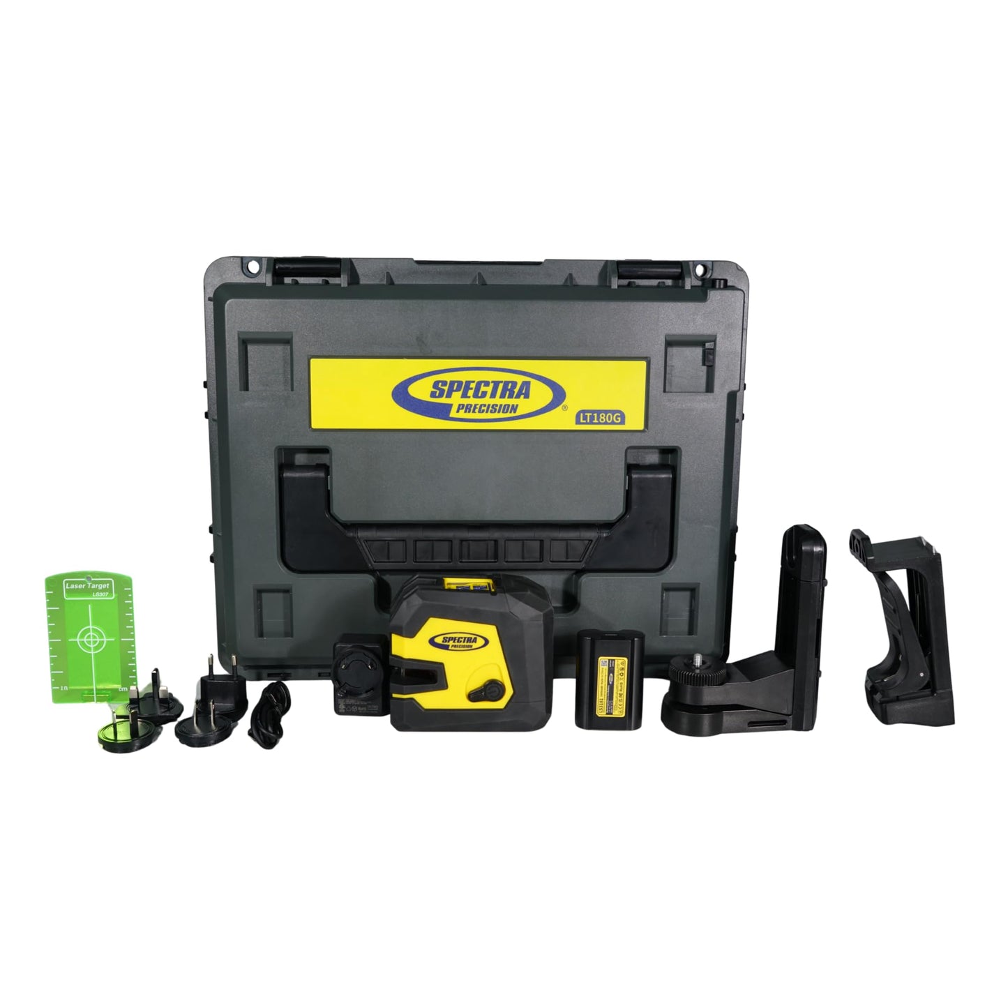 LT180G (GREEN CROSSLINE & 4 -POINT LASER, BRACKET, TARGET, CASE, CHARGER, LITHIUM BATTERY)