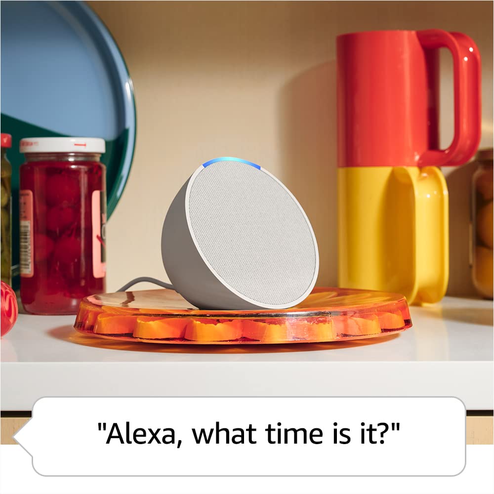 Amazon Echo Pop (newest model), Our smallest Alexa speaker, Fits in any room, Charcoal