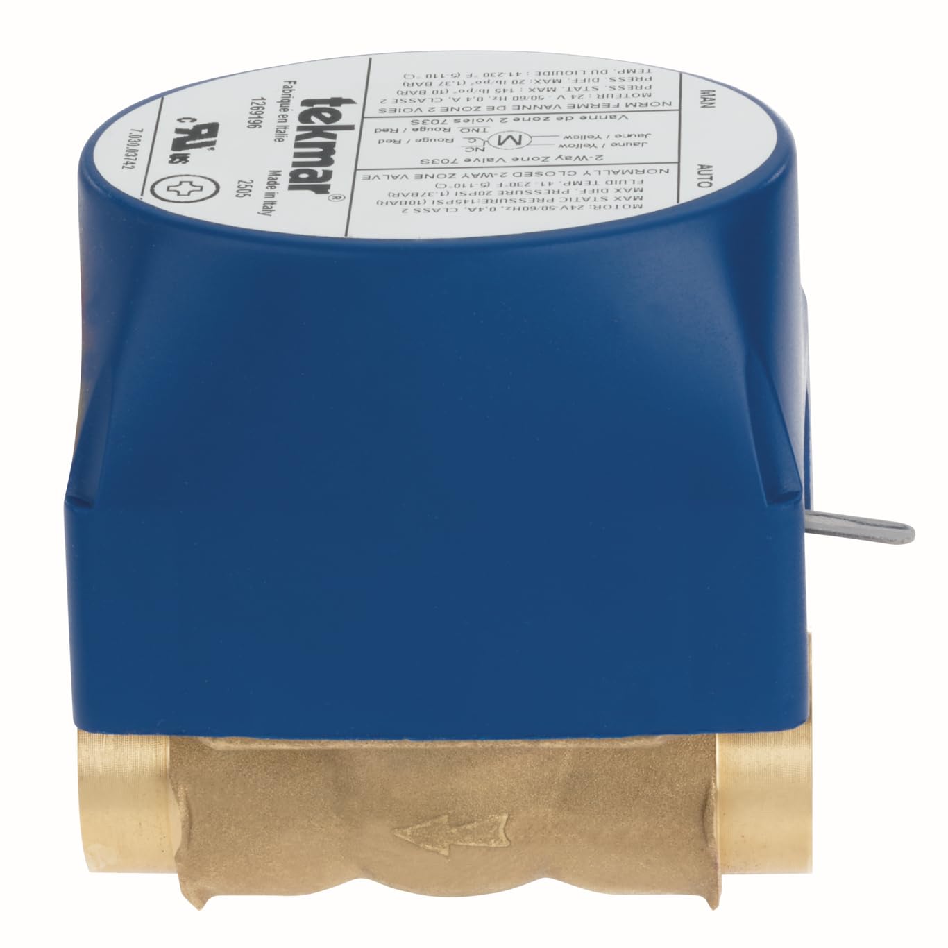 tekmar 703S 2-Way Zone Valve | Normally Closed, Electro-Mechanical Actuation with End Switch, 1" Sweat Connection, 24V AC Hydronic Heating & Cooling Systems