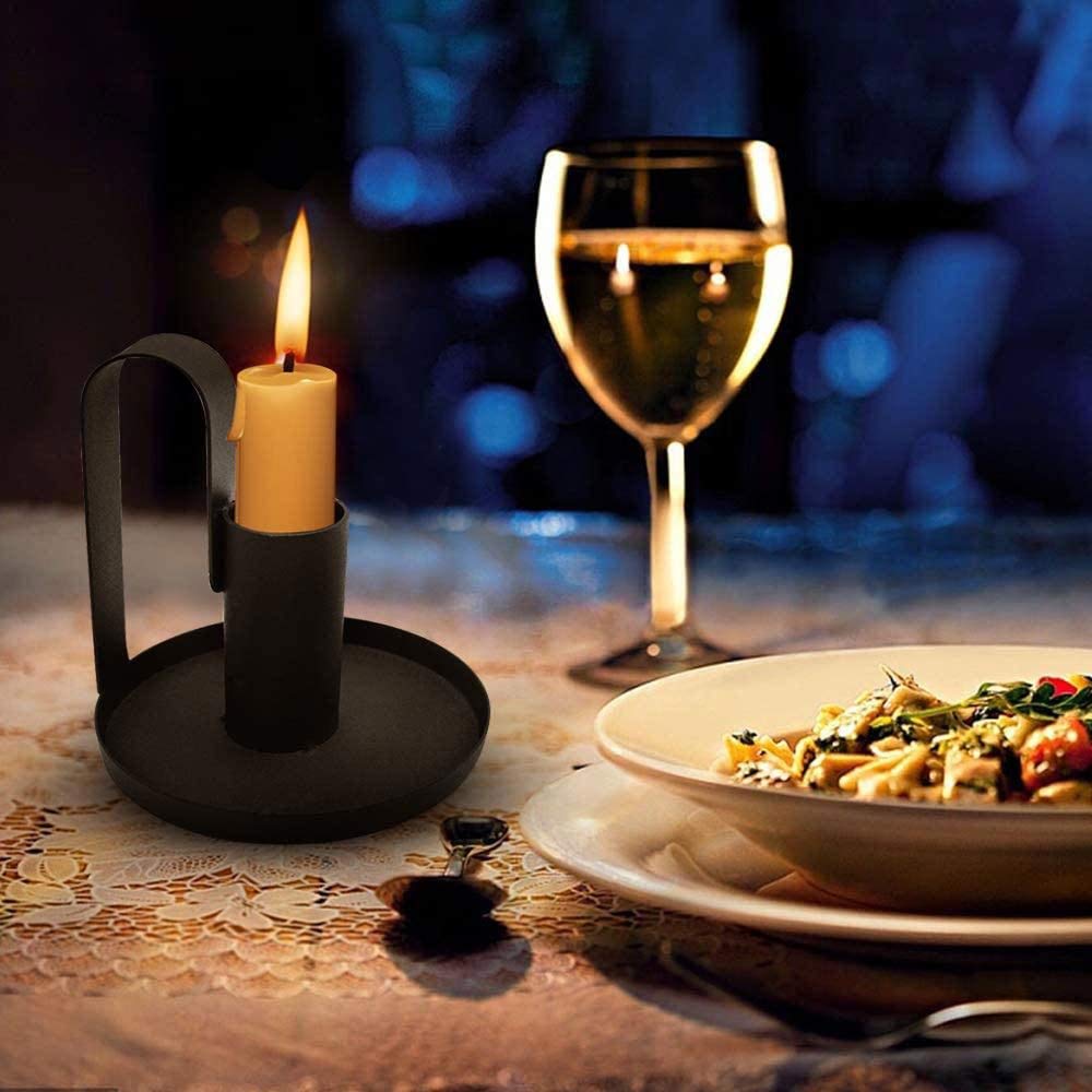 Candlestick Holders Wrought Iron Candle Holder Black Candlestick Holders Candle Holders for Wedding, Dinner, Party Decoration Candle Holders
