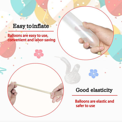 KAWKALSH 260 Clear Long Balloons for Animals, Thickening Skinny Latex Twisting for Arch Modeling Magic Clown Birthday Wedding Party Decorations 100pcs