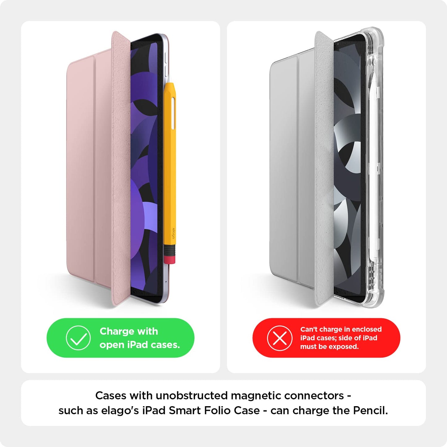 elago Compatible with Apple Pencil Pro Case & Apple Pencil 2nd Generation Case, Compatible with Magnetic Charging, Double Tap, Squeeze, Haptic (Must Read Installation Instructions) (Yellow)