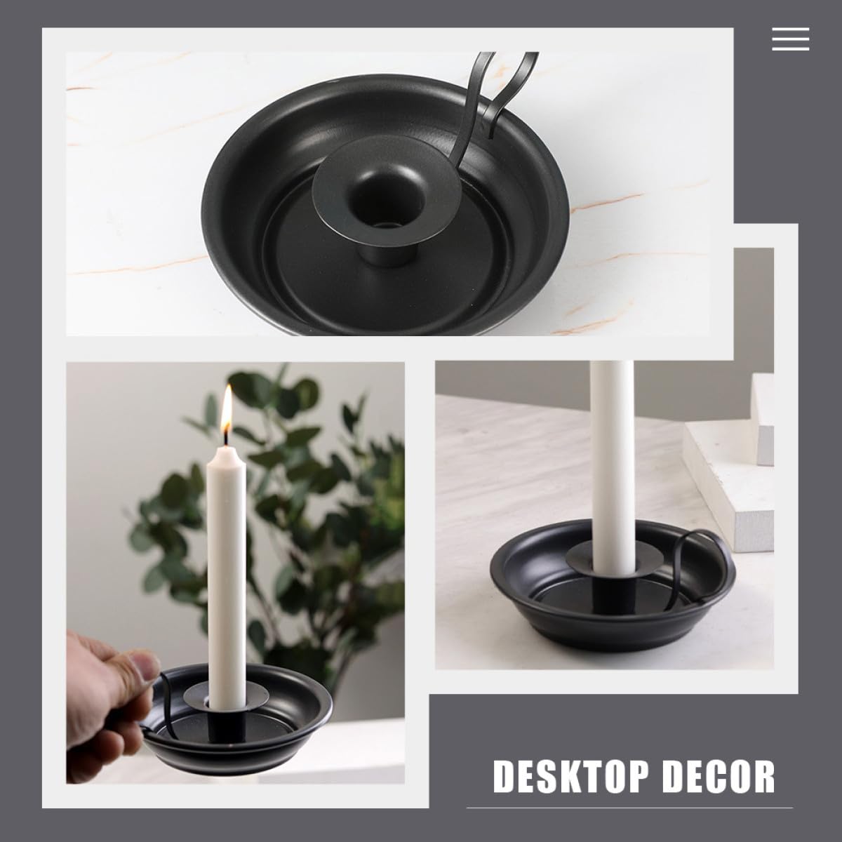 DONFAMDS Vintage Tealight Holder Metal Candlestick Holder Iron Candle Stand for Dining Table and Wedding Banquet