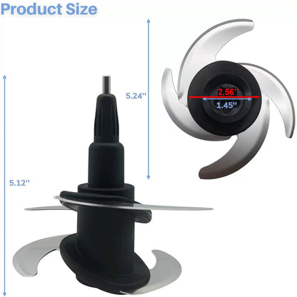 4 Blade Ninja Blender Blade Replacement Parts Compatible with 64oz(8Cup)72oz(9Cup) Food Processor Bowl Ninja Blades Auto iQ Chopping Blade 319KKU770 for Pitcher BL681A BL682 BL770AMZ and More
