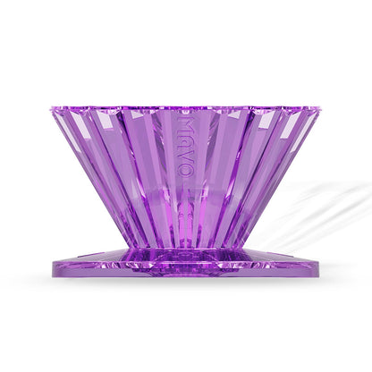 MAVO Pour Over Coffee Dripper, Detachable Hand Drip Brewer, Pour Over Coffee Maker, Compatible with V01 Paper Filters & Wave Filter 155, Purple