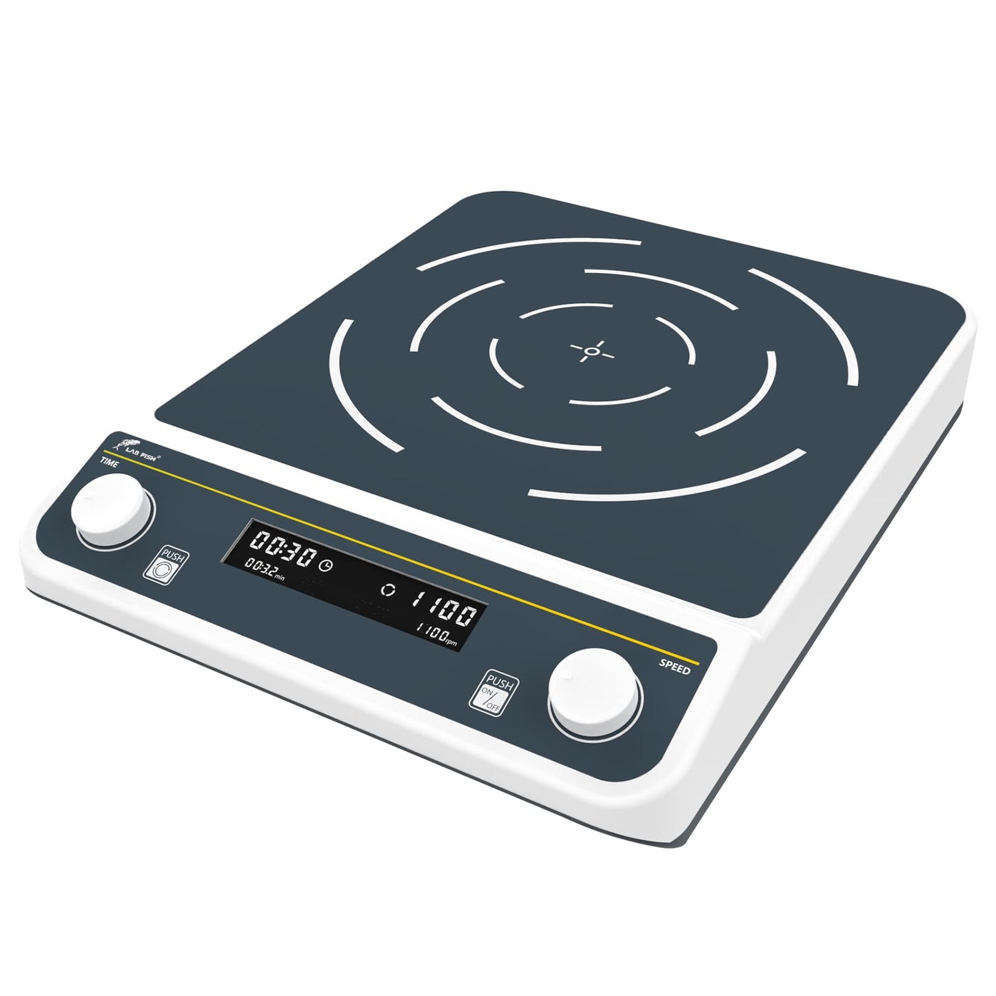 LAB FISH Digital 50L Magnetic Stirrer (50000ML) Large Capacity 1100PRM Magnetic Mixer 13"X13" Stir Plate W/Timer for Lab