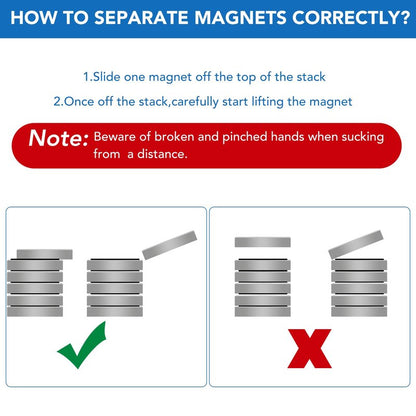 LOVIMAG Strong Neodymium Disc Magnets, Rare Earth Magnet with Double-Sided Adhesive for Fridge, DIY, Building, Scientific, Craft, and Office Magnets - 1.26 inch x 1/8 inch, Pack of 12