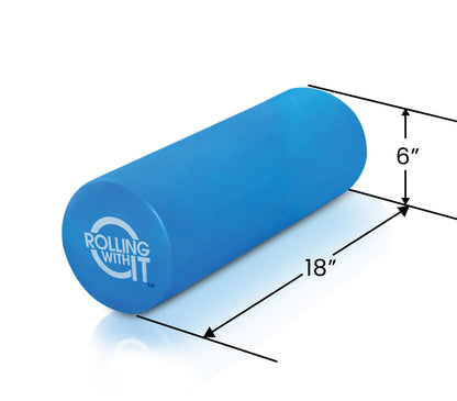 Rolling With It Foam Roller with High Density for Physical Therapy, Muscle Roller for Exercise and Muscle Recovery, Eco-Friendly Back Roller, Firm and Smooth Surface Massage Roller, Select Your Size