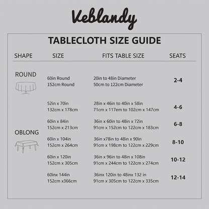 Veblandy Rectangle Tablecloth Waterproof 52x70 inch Linen Textured Table Cloth Stain and Wrinkle Resistant Washable, Decorative Fabric Table Cover for Dining, Party and Camping, Black