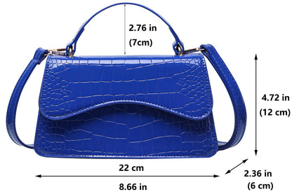 JHVYF Crossbody Handbag for Women Trendy Shoulder Bag Ladies Cute Purses Satchels bag mini purse for women Blue Bags