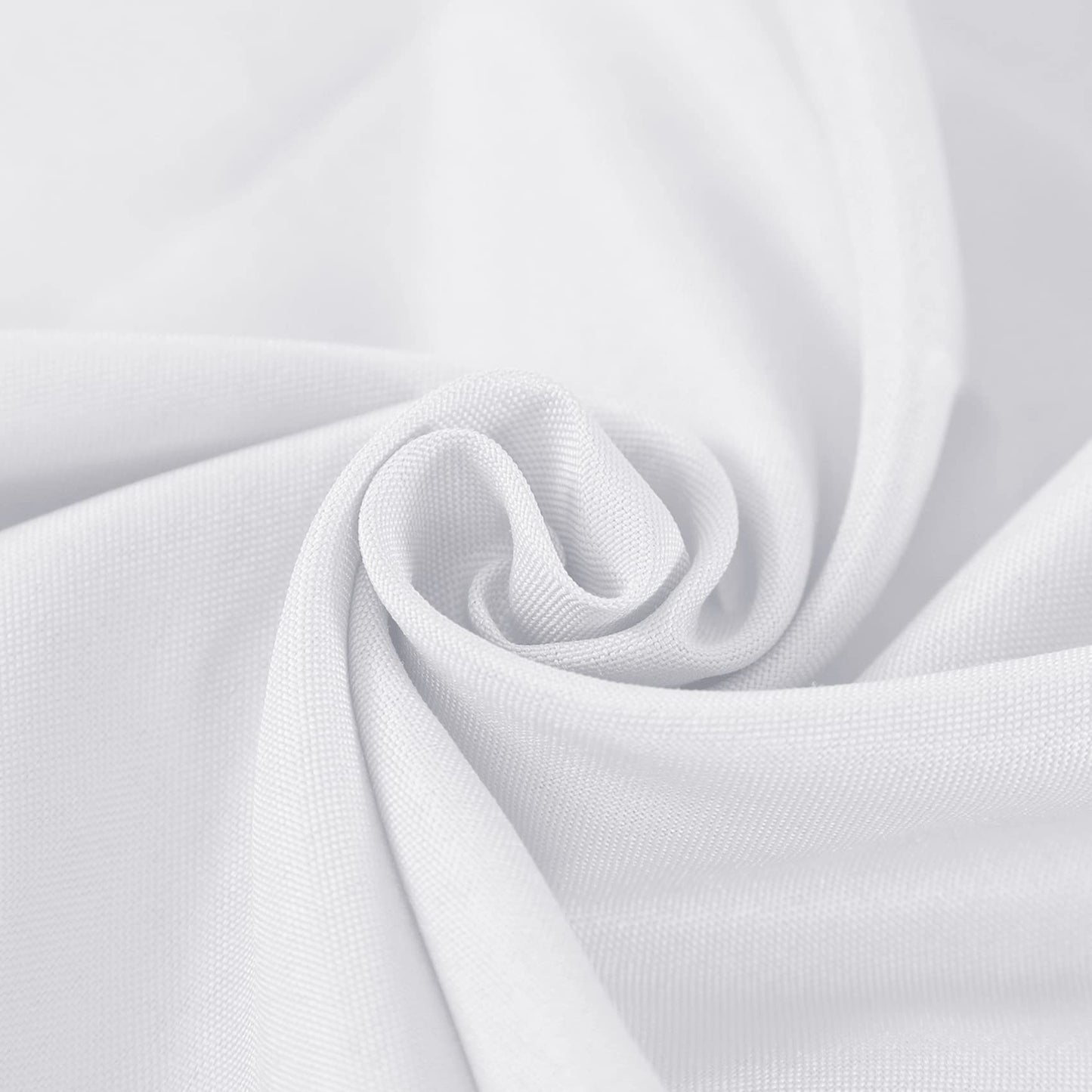 Fokitut 6 Pack Waterproof Round Tablecloth, 132 Inch, Stain Resistant and Wrinkle Polyester Table Cloth, Fabric Table Cover for Kitchen Dining, Wedding, Party, Holiday Dinner-White