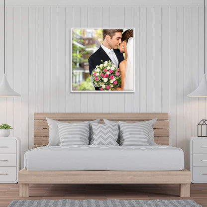 Wall26 Framed Canvas Wall Art - Custom Home Decor for Living Room & Bedroom | 24"x24", White Frame