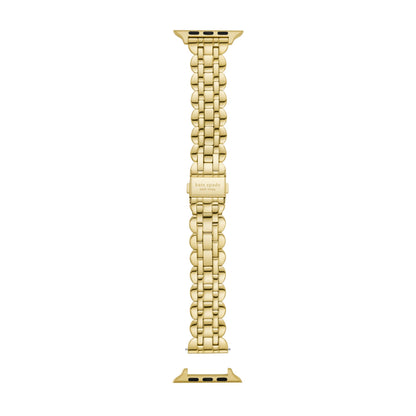 Kate Spade New York Women's Gold-tone Scallop Stainless Steel Bracelet Band for Apple Watch®, 38/40/41mm (Model: KSS0143)