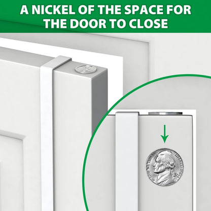 Booda Brand 14" Over The Door Hooks, 4 Pack Widen Wreath Hangers Fit The 1-3/4" & 1-3/8" Door Thicknesses, Z-Shaped Metal Door Hanger Hooks for Hanging Wreaths, Hats,and Clothes (White-4Pack)