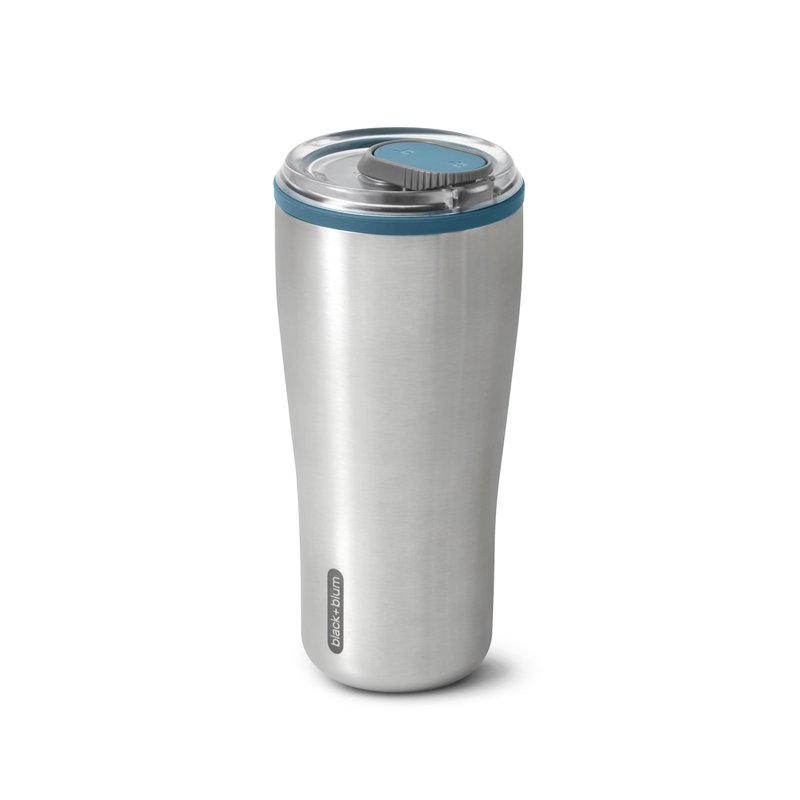 BLACK + BLUM - Insulated Tumbler - 18/8 Stainless Steel Vacuum Insulated Travel Tumbler with Leak Proof, Lockable Lid - Keeps Hot for 6hrs, Cold for 8hrs, Ocean - 600ml
