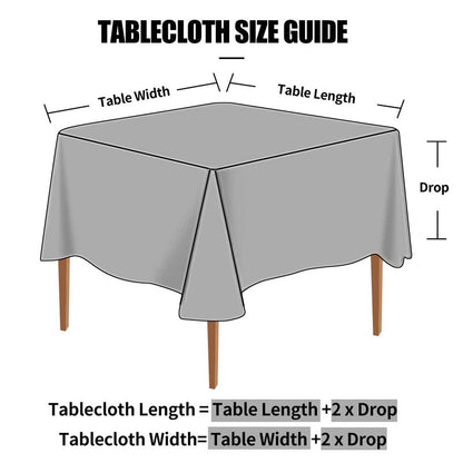 Smiry Square Table Cloth, Waterproof Heavy Duty Vinyl Tablecloths, Wipeable Washable Table Cover for Kitchen and Dining Room (Black, 70" X 70")