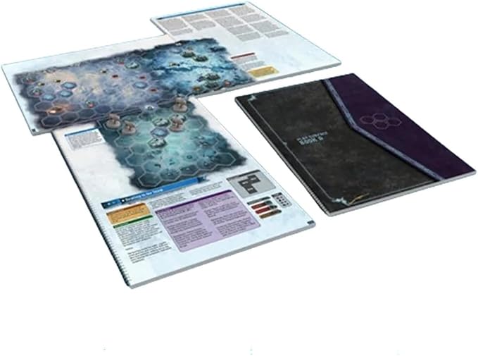 Cephalofair Games Frosthaven Play Surface Books – 4-Book Set – Official Board Game Accessory with Scenario Text &amp Rules