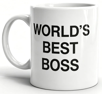 World's Best Boss Mug,Coffee Mug 11 oz Ceramic Mug Funny Unique Idea Cup Gifts for Office Male Female Bosses Coworkers (11oz)